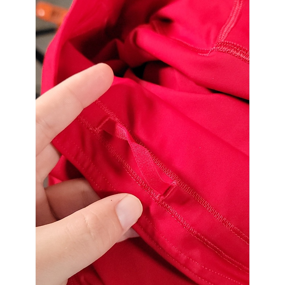 Lululemon Base Pace High Rise Crop 23" Leggings Red Nulux Womens Sz 12 Stretch - Picture 9 of 16